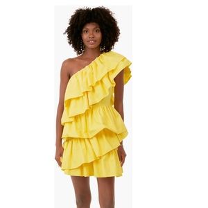 NWT YELLOW RUFFLE SOFIE MINI DRESS. Hyacinth House @ Tuckernuck